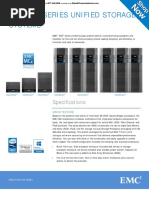 Emc VNX Series Unified Storage Systems: Specifications