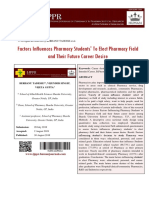 Factors Influences Pharmacy Students' To Elect Pharmacy Field and Their Future Career Desire