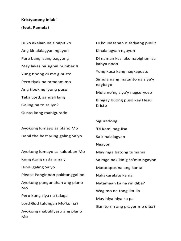 Kristyanong Inlab PDF
