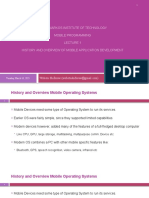 Debremarkos Institute of Technology Mobile Programming History and Overview of Mobile Application Development
