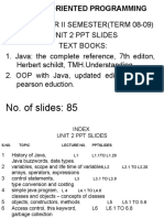 Object Oriented Programming: No. of Slides: 85