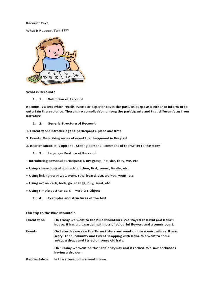 Recount Text | PDF | Grammatical Tense | Verb
