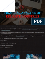 Financial Analysis Of: Reliance Industries