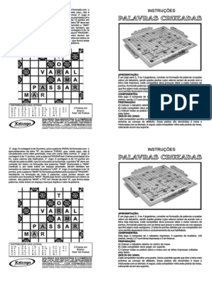 Manual - Palavras Cruzadas, PDF, Palavras cruzadas