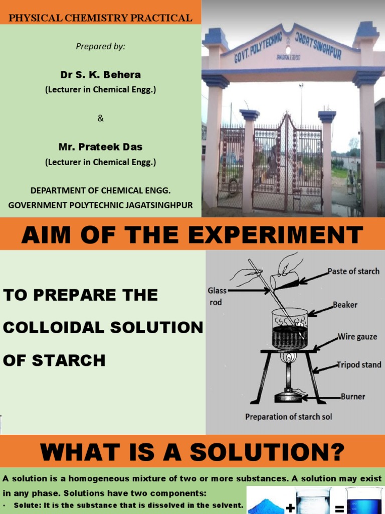 Colloidal Solution of Starch PDF Solution Colloid