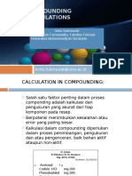 Compounding Calculations: Anita Sukmawati Bagian Farmasetika, Fakultas Farmasi Universitas Muhammadiyah Surakarta