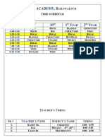 Bist ACADEMY Schedule