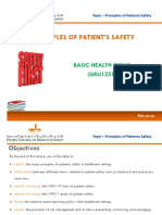 Principles of Patient'S Safety: Basic Health Skills (GRU1251)