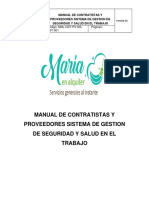 Manual de Contratistas y Proveedores - Maria en Alquiler