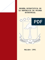 Resumen estadístico de Guinea Ecuatorial 1981