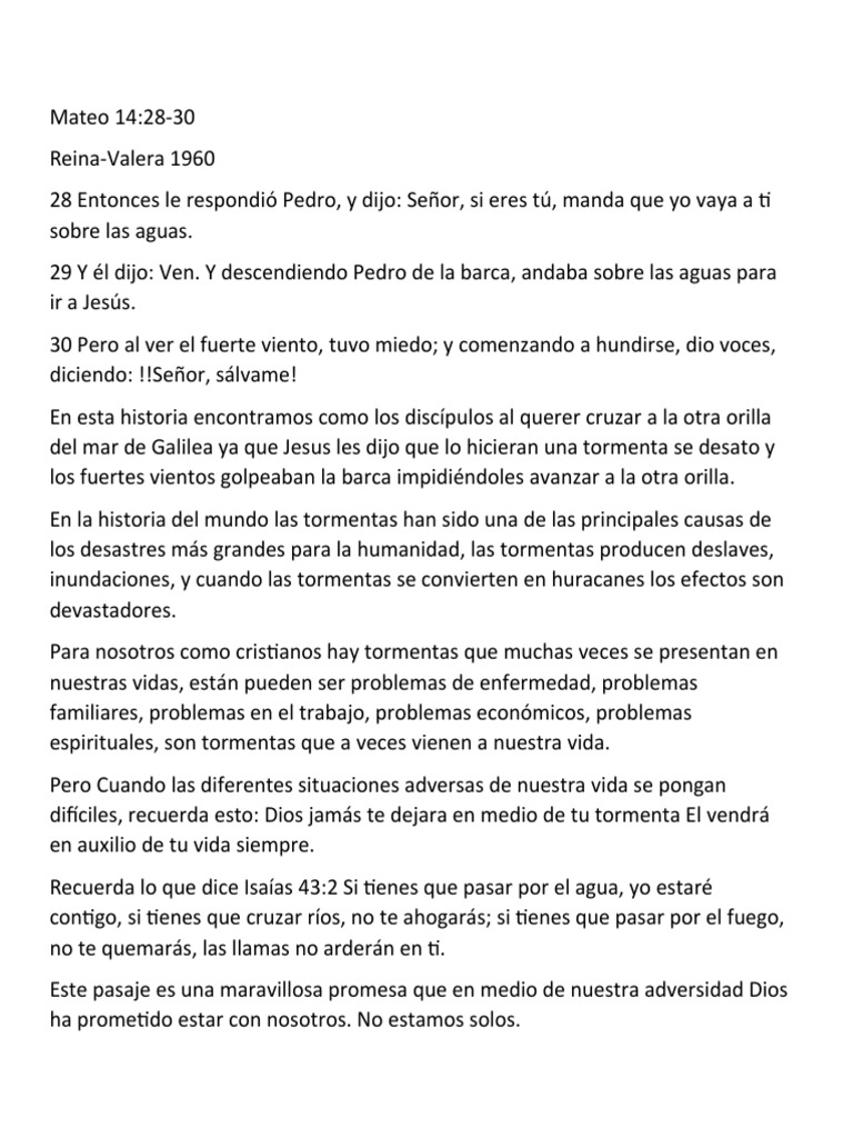Mateo 14 | PDF | Jesús | Dios