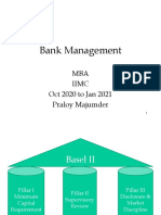 Bank Management: MBA Iimc Oct 2020 To Jan 2021 Praloy Majumder