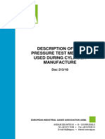 213 18 Description of The Pressure Test Methods Used During Cylinder Manufacture