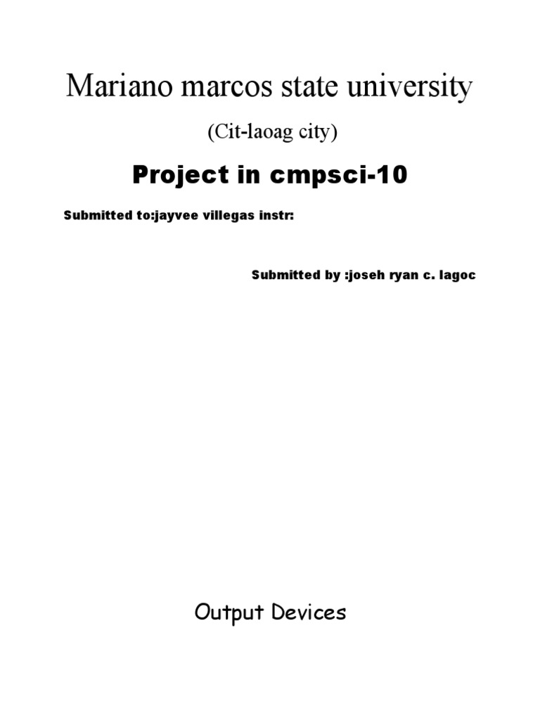 Input and Output Devices | PDF | Electrical Engineering | Input/Output