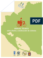 Manual técnico sobre diseño y construcción de ciclovías