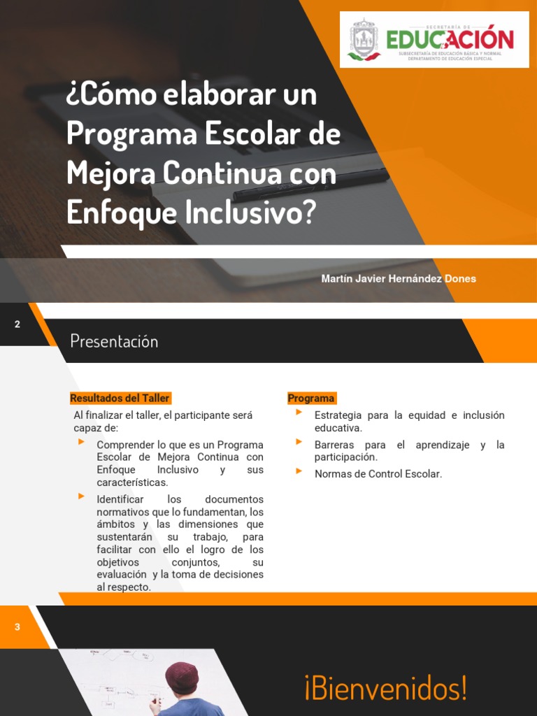 Programa Escolar de Mejora Continua 2024 | PDF | Inclusión (Educación ...