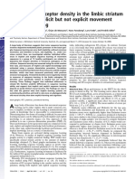 Dopamine D2 Receptor Density in The Limbic Striatum Is Related To Implicit But Not Explicit Movement Sequence Learning