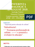 Conferința Pedagogică 2018