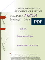 Întrunirea Metodică A Profesorilor Ce Predau Disciplina Fizica