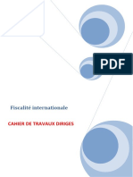 CAHIER DE TRAVAUX DIRIGES Fiscalité International
