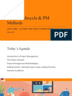 Class 14 - Project Lifecycle and PM Methodologies