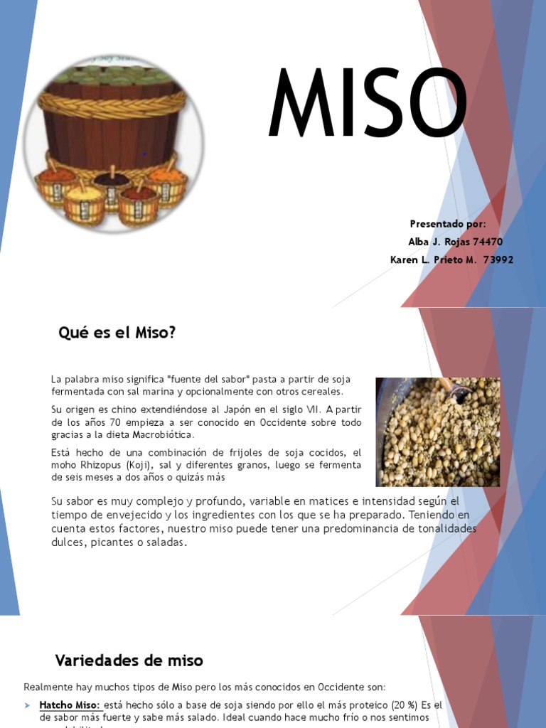 Sabor y Variedades del Miso | PDF | Arroz | Enzima