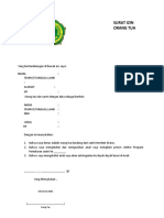 Template Surat Ijin Orang Tua