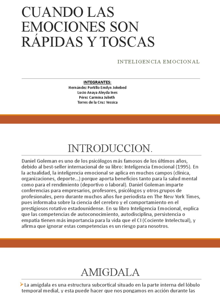 Emociones y su gestión en el cerebro | PDF | Inteligencia emocional ...