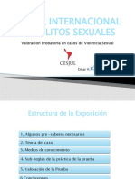 Diapositivas - Valoración Probatoria en Caso de Violencia Sexual - César Valencia