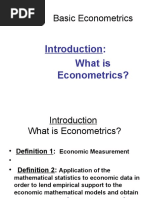 Basic Econometrics Lectues 1