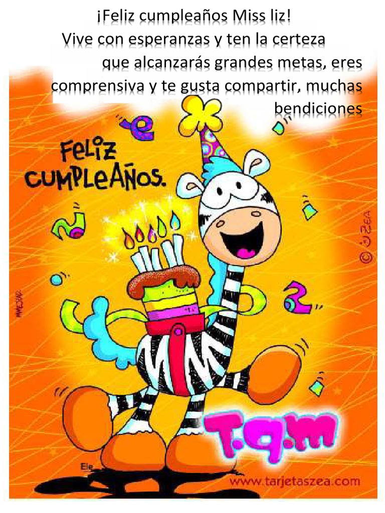 Bendiciones de Cumpleaños para Liz | PDF | Relaciones personales, crianza y  desarrollo personal | Salud y bienestar, image size:768x1024