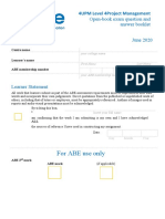 For ABE Use Only: Open-Book Exam Question and Answer Booklet