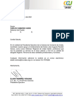 Carta Dirigida Defensor Del Pueblo Cámara de Comercio