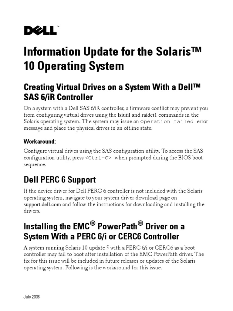 Dell Perc 6i Driver Update