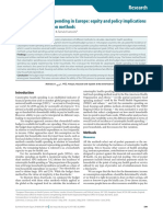 Catastrophic Health Spending in Europe: Equity and Policy Implications of Different Calculation Methods