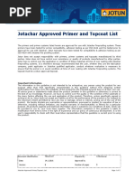 Jotachar Approved Primer and Topcoat List: Important Information