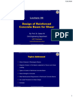 Reinforced Concrete Beam Shear Design