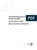 ACCA Strategic Business Reporting (SBR) Achievement Ladder Step 4 Questions & Answers