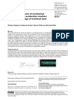 Research On Impacts of Mechanical Vibrations On The Production Machine To Its Rate of Change of Technical State