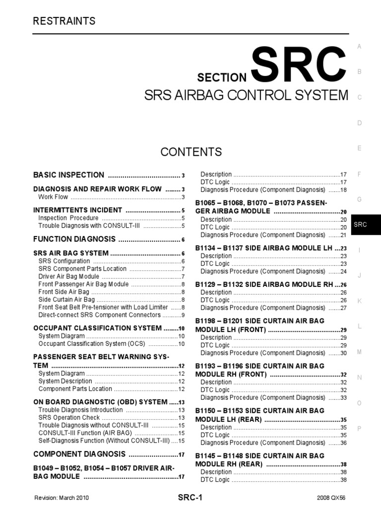 SRS Airbag System Diagnosis Guide | PDF | Airbag | Seat Belt