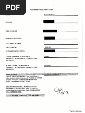 B. Holbrook Personnel File With Redactions 3-15-2021 | PDF