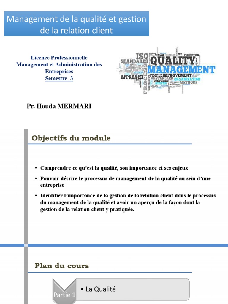 Management de la qualité en entreprise | PDF | Management de la qualité ...