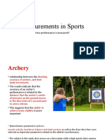Measurements in Sports (Assignment)