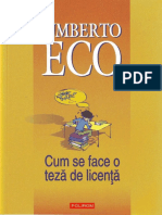 Umberto Eco - Cum Se Face o Teza de Licenta (1)