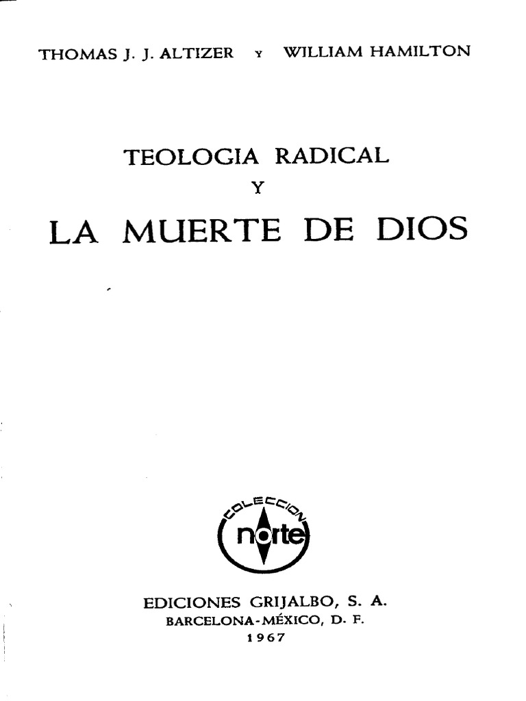 Teología Radical y Muerte de Dios | PDF | Divinidad (disciplina ...