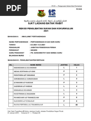 Rekod Penglibatan 21 E Kad Pdf