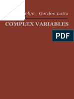 Complex Variables by Georg Polya