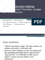 Consumer Decision Making:: Back To The Future? Chocolate Lounges Taste Sweet Success