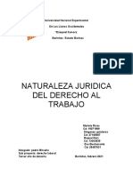 naturaleza juridica del derecho al trabajo