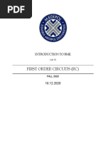 First Order Circuits (RC) : Introduction To Bme